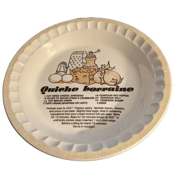 Vintage 11" Quich Lorraine pie plate used - Picture 3 of 3